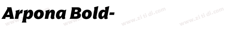 Arpona Bold字体转换